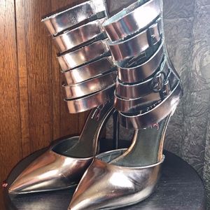 Keyshia Cole bySteve Madden Chrome Strap Stilettos